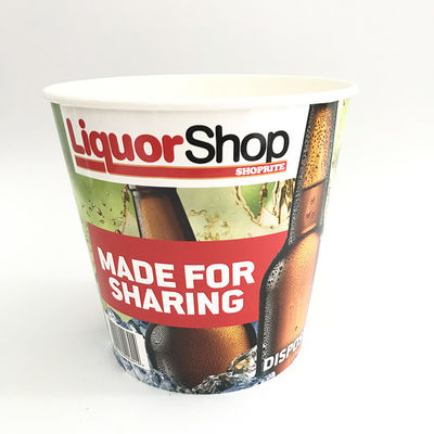 ले जाने योग्य डिस्पोजेबल पेपर बाल्टी के साथ ढक्कन पर्यावरण के अनुकूल 170 औंस खाद्य ग्रेड