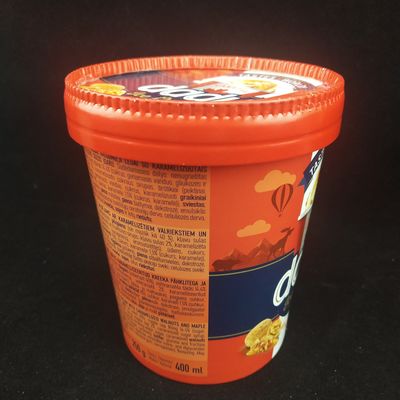 475ml जैव अपघट्य आइसक्रीम टब ढक्कन के साथ, 520ml आइसक्रीम पेपर कटोरा