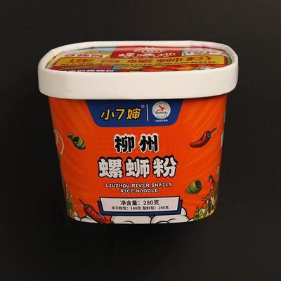 जलरोधी टेकवे नूडल पेपर कप 1000 मिलीलीटर प्रिंटिंग स्क्वायर बाउल