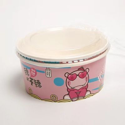 गर्म 32 औंस ले जाने योग्य कटोरे ढक्कन के साथ, जलरोधक क्राफ्ट सलाद कटोरा 1000ml