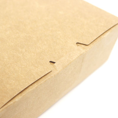 फोल्डेबल फास्ट फूड पैकिंग बॉक्स हल्के पर्यावरण के अनुकूल क्राफ्ट कंटेनर