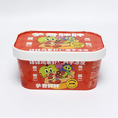 कारखाना उत्पाद मुद्रित मध्यम वर्ग कागज कटोरा पैकेजिंग - कागज ढक्कन के साथ सुरक्षित पैकेजिंग