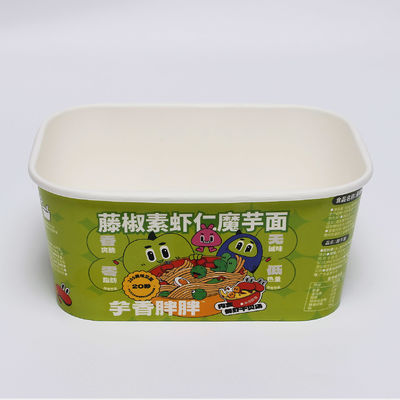 कारखाना उत्पाद मुद्रित मध्यम वर्ग कागज कटोरा पैकेजिंग - कागज ढक्कन के साथ सुरक्षित पैकेजिंग