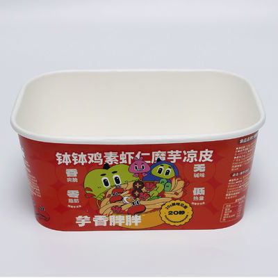 कारखाना उत्पाद मुद्रित मध्यम वर्ग कागज कटोरा पैकेजिंग - कागज ढक्कन के साथ सुरक्षित पैकेजिंग