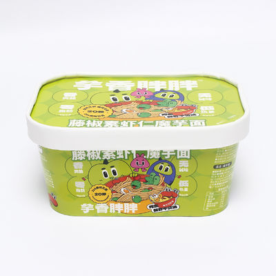 कारखाना उत्पाद मुद्रित मध्यम वर्ग कागज कटोरा पैकेजिंग - कागज ढक्कन के साथ सुरक्षित पैकेजिंग