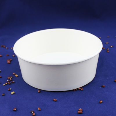 मुद्रित कागज कप और पालतू ढक्कन के साथ एक बार में इस्तेमाल करने योग्य हस्तशिल्प कागज सलाद कटोरा