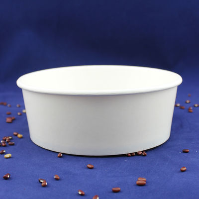 मुद्रित कागज कप और पालतू ढक्कन के साथ एक बार में इस्तेमाल करने योग्य हस्तशिल्प कागज सलाद कटोरा