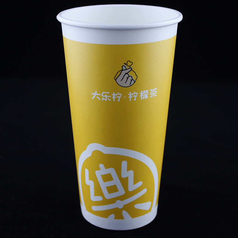 ढक्कन के साथ घुमावदार कॉफी पेपर कप, कस्टम 22 औंस रिपल वॉल पेपर कप