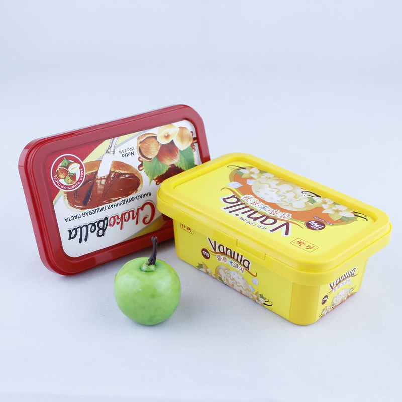 ढक्कन के साथ कसकर सील आइसक्रीम पेपर कप